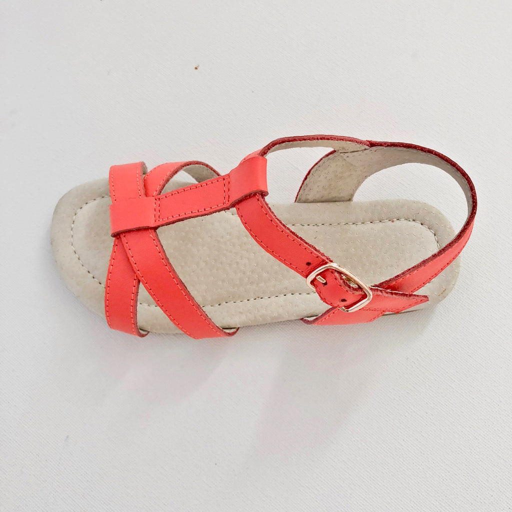 Coral Colour Kids Sandal with Buckle