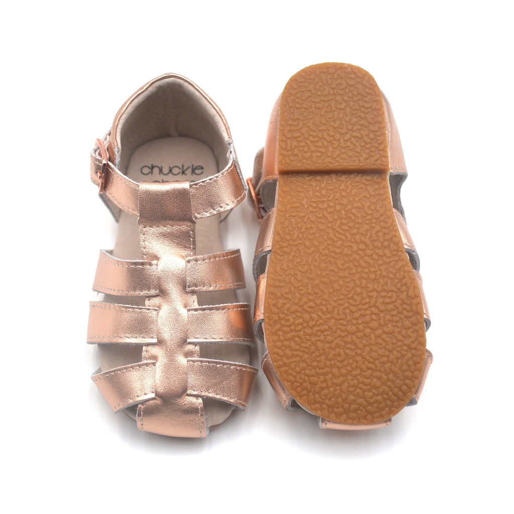 Kids Sandals Australian summer sandals salt water sandals tan Pink Rose gold  leather toddler