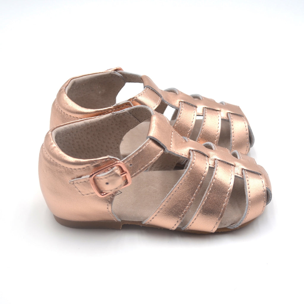 Rose Gold Shoes Australian summer sandals salt water sandals tan Pink Rose gold  leather toddler