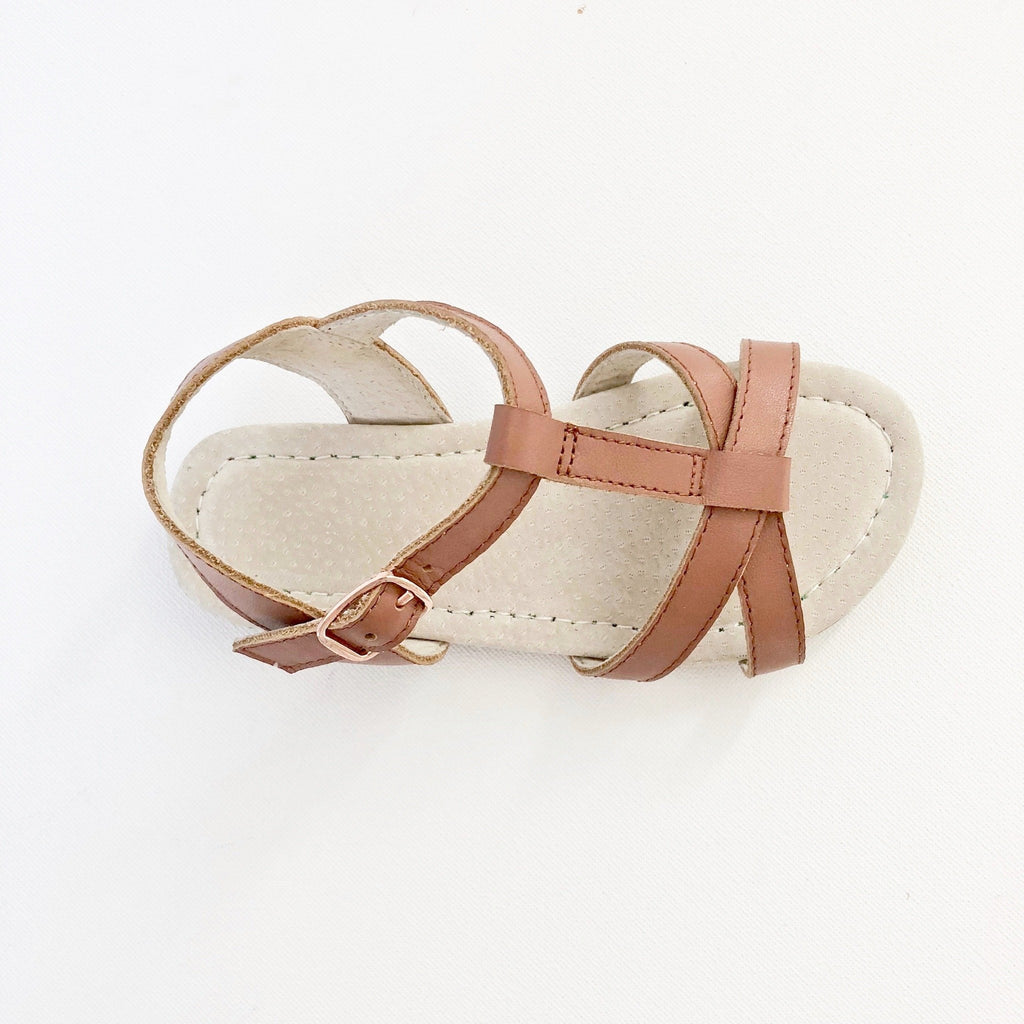 Salt water Sandals Kids Leather ShoesAustralian summer sandals salt water sandals tan Pink Rose gold  leather toddler